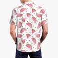 thumbnail image 4 of Balery Watermelon Printed Men’s Short Sleeve Polo Shirt, Midweight Men's Shirt,Golf Polo shirts -Medium, 4 of 9
