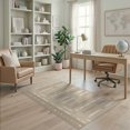 thumbnail image 2 of ODIKA 4'x6' Beige Brown Geometric Pattern Washable Area Rug Contemporary Design with Modern Flair for Home Office, Under Desk, Non-Slip Chair-Friendly, Flatwoven, 2 of 7