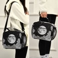 thumbnail image 5 of FORMRS Student Insulated Lunch Bag with Shoulder Strap Reusable Cooler Box for School, Black Moon, 5 of 9