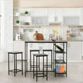 thumbnail image 3 of Costway Bar Pub Table Industrial Counter Dining Table with Metal Frame, 3 of 10