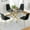 Gold Table + 4 Gold-Black Chiars, variant on 5-Piece Round Glass Dining Table Set, 36" Transparent Tempered Glass Top with 4 Gold-White Velvet Dining Chairs, for Kitchen, Living Room, Small Spaces