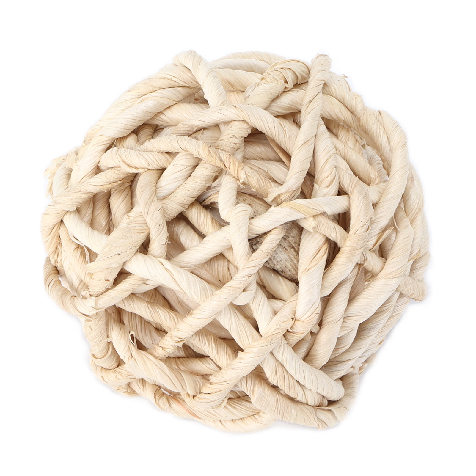 BIMZUC Corn Husk Toy Ball Playing Teeth Grinding Activity Small Animal Chew Toys for Rabbit Hamster, Natural Rolling Ball 2.75 inches / 7 cm