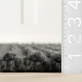 thumbnail image 2 of nuLOOM Dorene Contemporary High-Low Striped Wool Area Rug, 4' x 6', Charcoal, 2 of 9