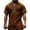 Coffee, variant on Henley Shirts for Men Summer Casual Retro Print Short Sleeve T Shirts for Man Renaissance Top Party Wear