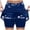 Dark Blue, variant on Athletic Skorts Women with Pockets Size High Waist Golf Tennis Skirt Tummy Control Summer Floral Print Short (Sky Blue, XXL)