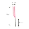 thumbnail image 2 of Hairdressing Salon Steel Needle Pin Tip Brush Fine Tooth Pointed Tail Hair Styling Comb Professional Hair Comb Steel Tip Tail Comb Anti-static BLUE, 2 of 8