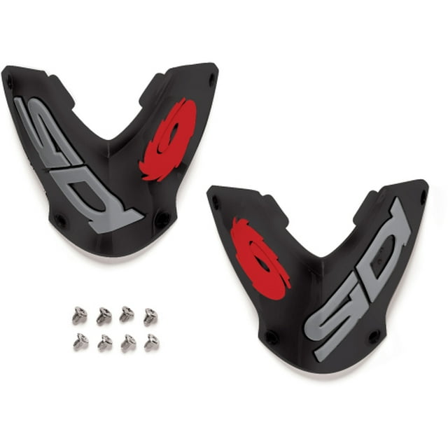 Sidi Pièces et Accessoires de Remplacement pour Tibia Noir / Gris / Rouge 90 OTR NY Plaque de Tibia Extérieure