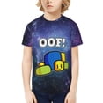 thumbnail image 1 of Roblox T-shirt pour Enfants Manches Courtes Col Rond Garçons Filles 3D Dessin Animé Chemises Décontractées, 1 of 6