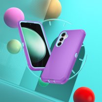 Galaxy S23 FE 5G 2023 Case, Defender Phone Case For Samsung Galaxy S23 FE 5G 2023 6.4",Takfox Heavy Duty Shockproof Rugged Rubber Full Body Protective, 3 in 1 Hybrid Bumper Hard Cover (Purple)