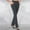 Dark Gray, variant on Ladies' Solid Color Casual Pocket Slim Straight Leg Pants