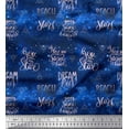 thumbnail image 1 of Soimoi Poly Georgette Fabric Text & Sacred Geometry Galaxy Print Fabric by Yard 52 Inch Wide, 1 of 3