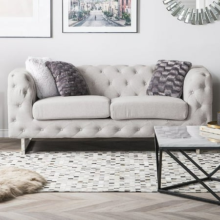 Mercer41 Teague 2 Seater Chesterfield Loveseat