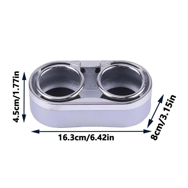 Btomtd Porte-Gobelets Double Fonction pour Voitures Support de Boisson Auto Rouge pour Boissons en Conserve pour l'Été et l'Hiver, Argent