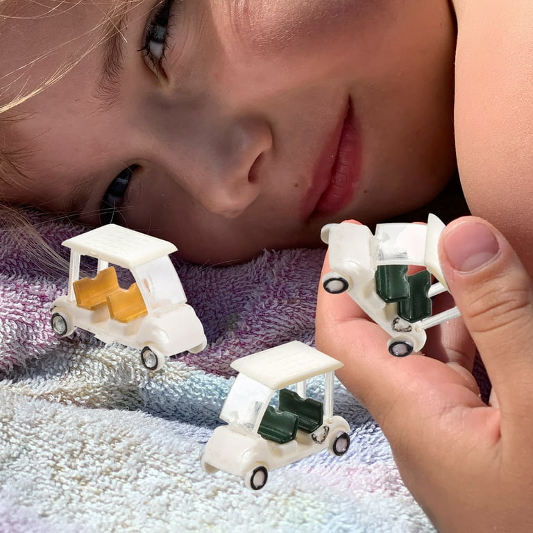 5Pcs Small Golf Cart Statue Landscaping Golf Cart Model DIY Golf