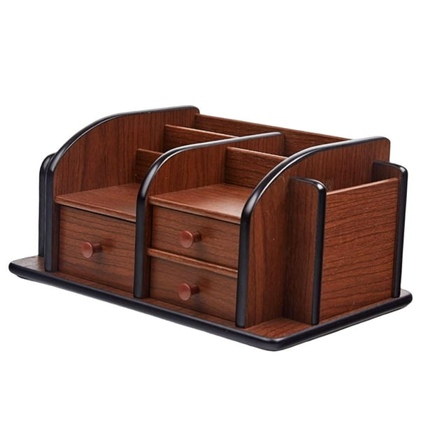 Soporte para control remoto de TV, caja de almacenamiento para mesa de té, organizador de escritorio, organizador de cosméticos Estilo C