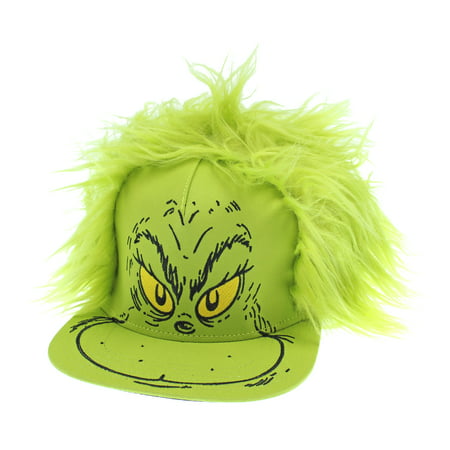 Dr. Seuss Hat Grinch Fur Hair Costume Snapback Cap
