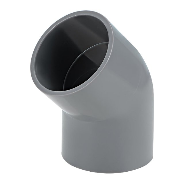 Unique Bargains PVC Pipe Fitting,45 Degree Elbow,Gray,1-1/2-Inch Socket 2pcs