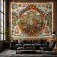 thumbnail image 6 of Wheel of Life With Red Deity and Realms, Dramatic Illustration for Spiritual Decor Lovers, Buddhist Wall Art, Housewarming Gift, Tapestry Wall Hanging for Bedroom and Study Room, 6 of 7