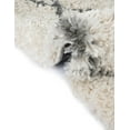 thumbnail image 6 of Unique Loom Rabat Shag Collection Area Rug - Trellis (8' Square Pure Ivory/Gray), 6 of 7