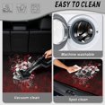 thumbnail image 5 of HUIACONG Gothic Skull Lily Car Trunk Mat Stain Resistant Anti-Skid Four Season Auto Cargo Liner 29" x 39" Polyester Quick Setup Fits SUVs Sedans Trucks Moisture Wicking Rear Trunk, 5 of 7