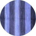 thumbnail image 1 of Ahgly Company Indoor Round Abstract Blue Modern Area Rugs, 3' Round, 1 of 4