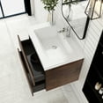 thumbnail image 6 of Angela 30" Wall-Mounted Bathroom Vanity in Rose Wood with White Basin, 6 of 10