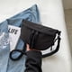thumbnail image 3 of Bolso de pecho para mujer, bolso de cintura sólido informal de lona para correr, bolso de viaje para senderismo (negro), 3 of 8