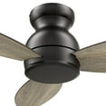 thumbnail image 2 of Smaair 48" 3-Blade Flush Mount Ceiling Fan with Remote Control - Black/Wood & Walnut Reversible Blades (No Light), 2 of 9