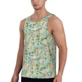 thumbnail image 2 of Easygdp Rabbit And Chick Men's Tank Top, Sleeveless Muscle T Shirts, Breathable, Quick-Dry, Loose for Gym, Running, Fitness - Medium, 2 of 9