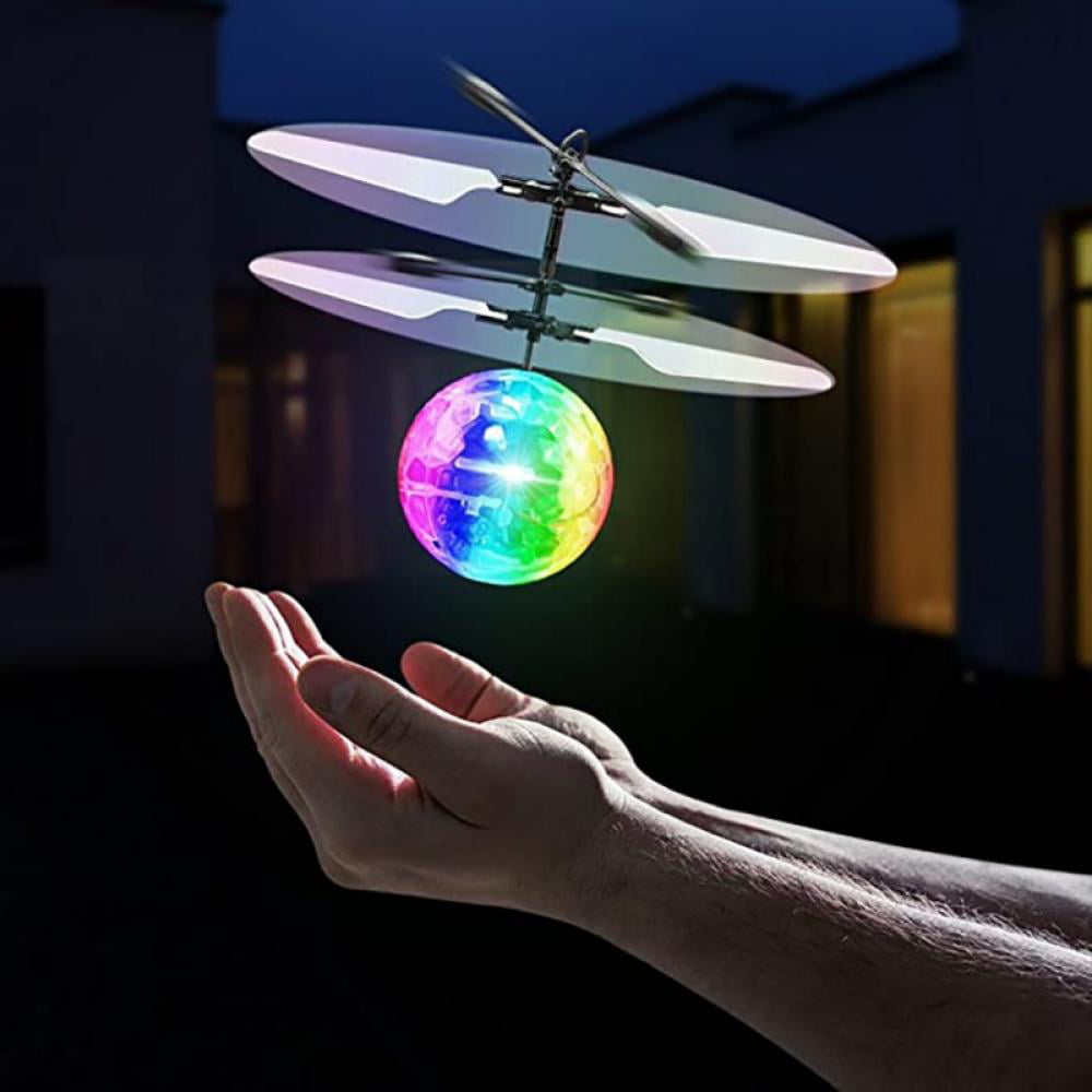 Electric RC Flying Ball Infrared Induction Aircraft LED Flash Light Kids Toy BG