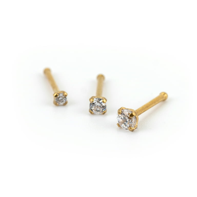 Titanium Diamante Nose Studs