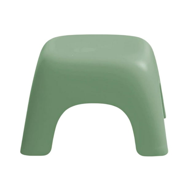 Taburete Zulema minimalista moderno para zapatos duradero antideslizante para niñas verde banco pequeño