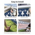 thumbnail image 7 of 4th of July RV Awning Sun Shade Screen 9'X15.3' Patriotic Star Stripes Mesh Sunscreen Rustic Red White and Blue Awning Shade Screen with Zipper UV Blocker Completed Kits for RV Motorhome Camper, 7 of 7