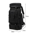thumbnail image 4 of Mochila Impermeable 80L para Entrenamiento Senderismo Camping () Negra, 4 of 9