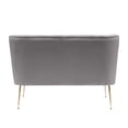 thumbnail image 5 of Costaelm Alaia 46" Wide Upholstered Velvet Love Seat Sofa, Gray, 5 of 10