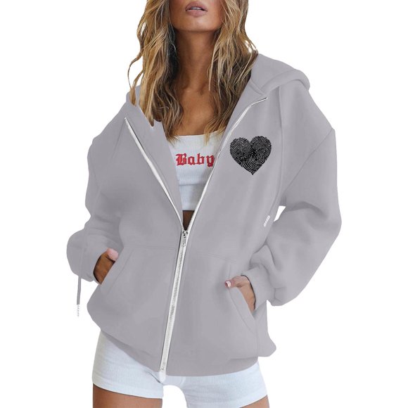 Winter Blank Sweat Shirts for Women Womens Plain Pullover Hoodies Zip up Tunic Hoodie Hoodies Sweatshirt for Women Women's Zip Up Hoodie With Print Long Sleeve Drawstring Pocket Casual Black XXL