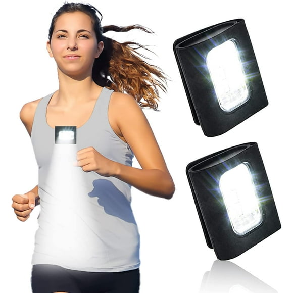 2-piece LED safety running light, suitable for runners and joggers with high-visibility reflective running gear.