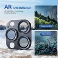 thumbnail image 3 of 2PCS Metal Camera Lens Protector for IPhone 15 14 13 Pro Max Plus 12 Mini 15Pro IPone Tempered Glass Lens Full Cover Accessories (black,For iphone 12), 3 of 7