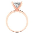 thumbnail image 4 of Clara Pucci 14K Rose Gold Solid Gold WhiteSapphire Solitaire Anniversary Ring for Women - 3 cttw Princess Cut, 4 of 8