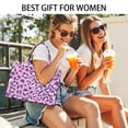 thumbnail image 5 of Large Capacity Tote Bag,Pink and Purple Of Leopard Print Handbag Fashion Luxury Tote Bag,15.7"x13"x 5.1" Inches,Laptop Compatible, 5 of 6