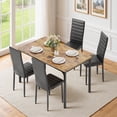 thumbnail image 5 of Asofer Dining Table Set for 4, Wood Dining Table with 4 PU Leather Chair for Home and Kitchen, Retro, 5 of 10