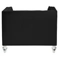 thumbnail image 4 of ACME Heibero Tuxedo Arm Tufted Accent Chair in Black, 4 of 6