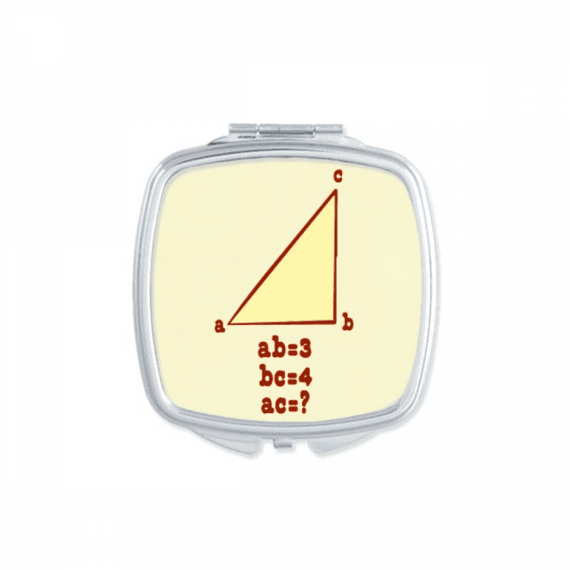 Modèle d'Illustration de Longueur Triangle Miroir Carré Portable Poche Compact Maquillage Double Face Verre