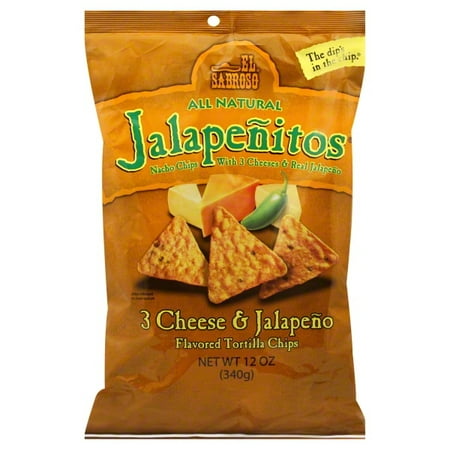 El Sabroso: Jalapenitos Jalapeno & Cheese Chips, 12 oz