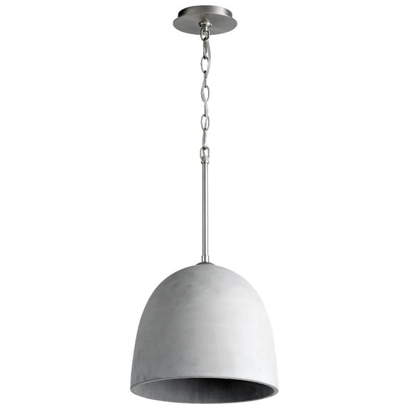 1 Light Pendant-Satin Nickel/Gray Finish    -Traditional Installation Oxygen Lighting 3-641-1624
