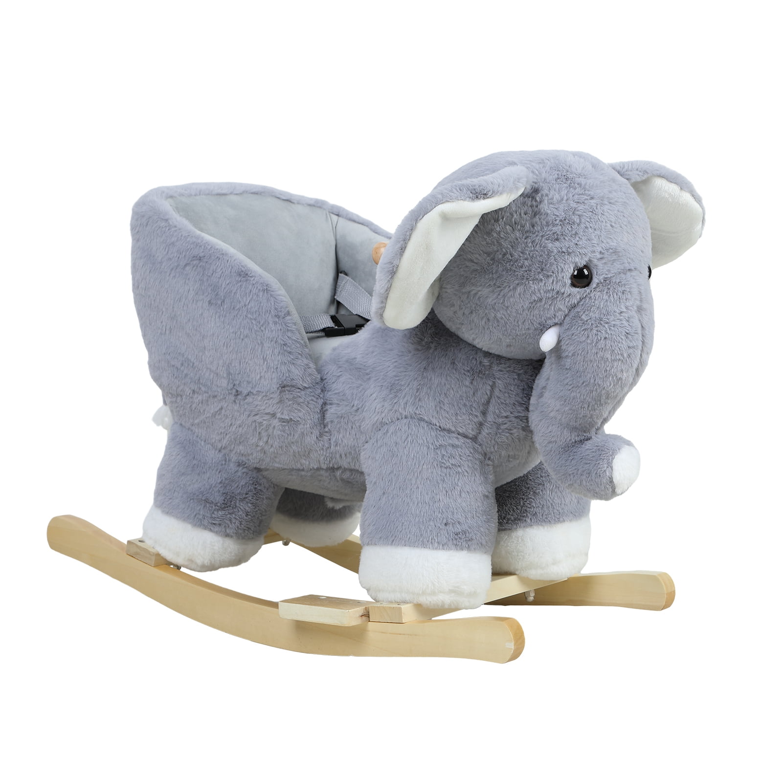 Lorelo Baby Rocker Chair, Elephant Baby Rocking Horse, Stuffed Plush Ride-on Rocking Horse, Rocking Horse for Toddlers 1-3, with Music Sound