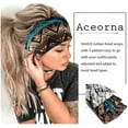 thumbnail image 4 of GHSDFBB Bandeaux Boho Bandeau Grand Nœud Bandeau Turban Extensible Accessoires de Mode pour Cheveux pour Femmes et Filles 3 Pcs (Rétro), 4 of 7