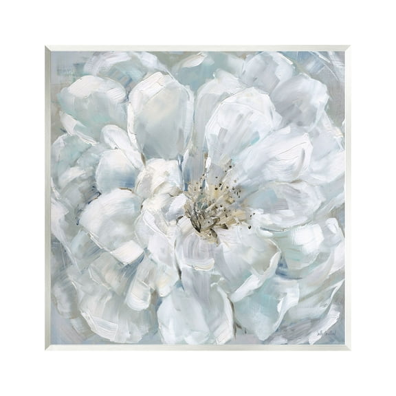 Stupell Industries White Painted Blossom Botanical & Floral Painting Unframed Art Print Wall Art, 12 x 12