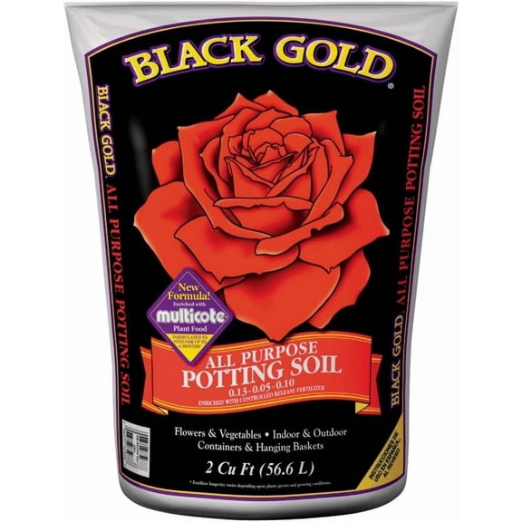 Black Gold 1410102 16 QT U 16 Quart All Purpose Potting Soil with Fertilizer