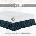 thumbnail image 4 of Mocassi Multi-Ruffle Bed Skirt, Wrinkle and Stain Resistant, 1500 Thread Count, 15 inch Drop, Full, Midnight Blue, 4 of 5